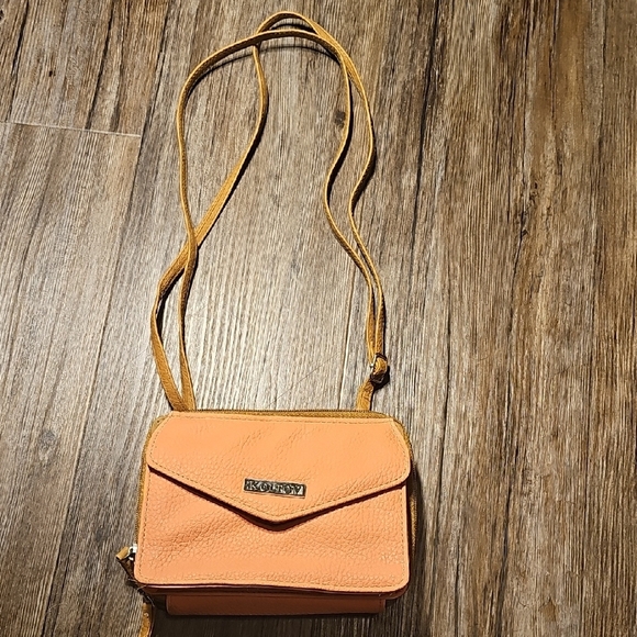 Koltov Handbags - Koltov Coral Faux Leather Mini Crossbody Bag